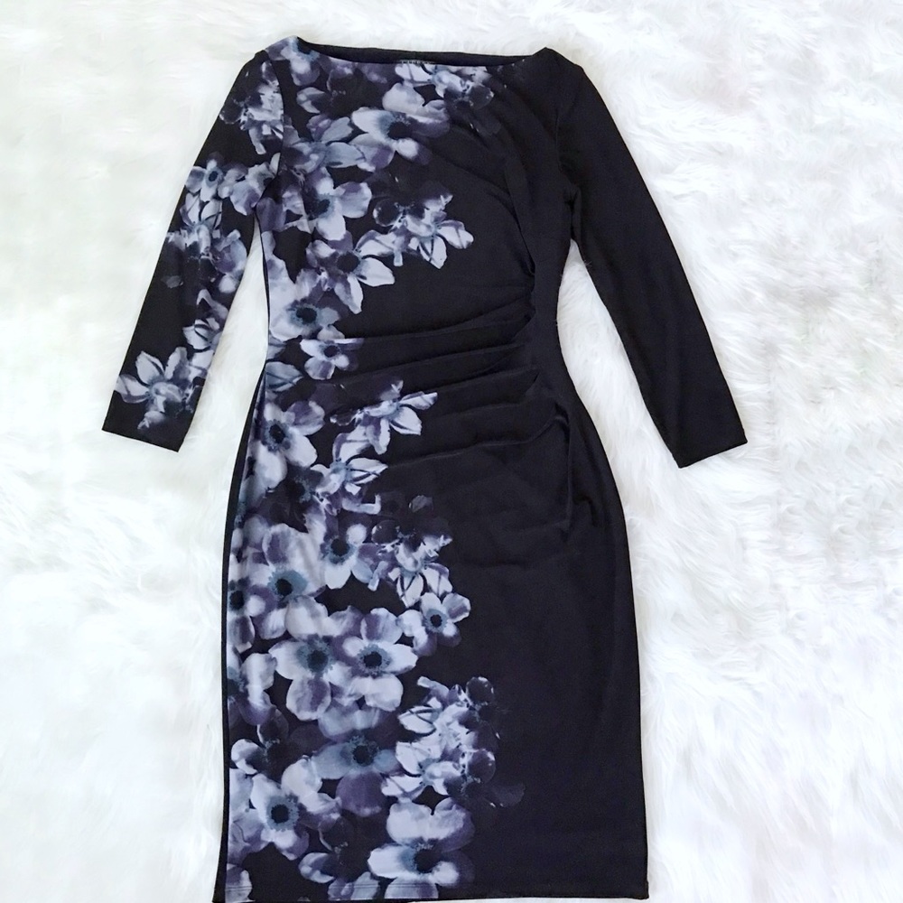Lauren Ralph Lauren blue floral Dress size 6.